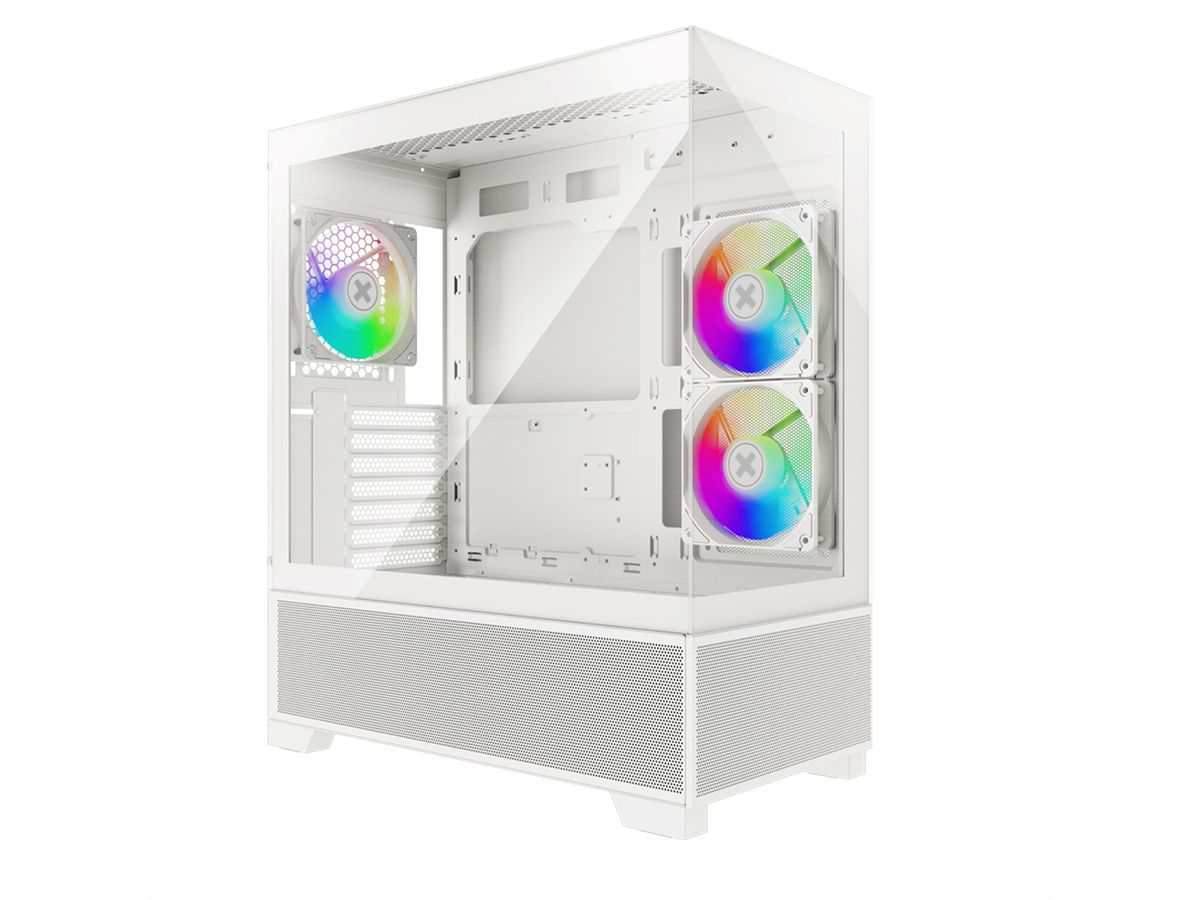 XILENCE Xilent Beam ATX PC Case white, X218.W.ARGB Gaming ATX PC Case weiß