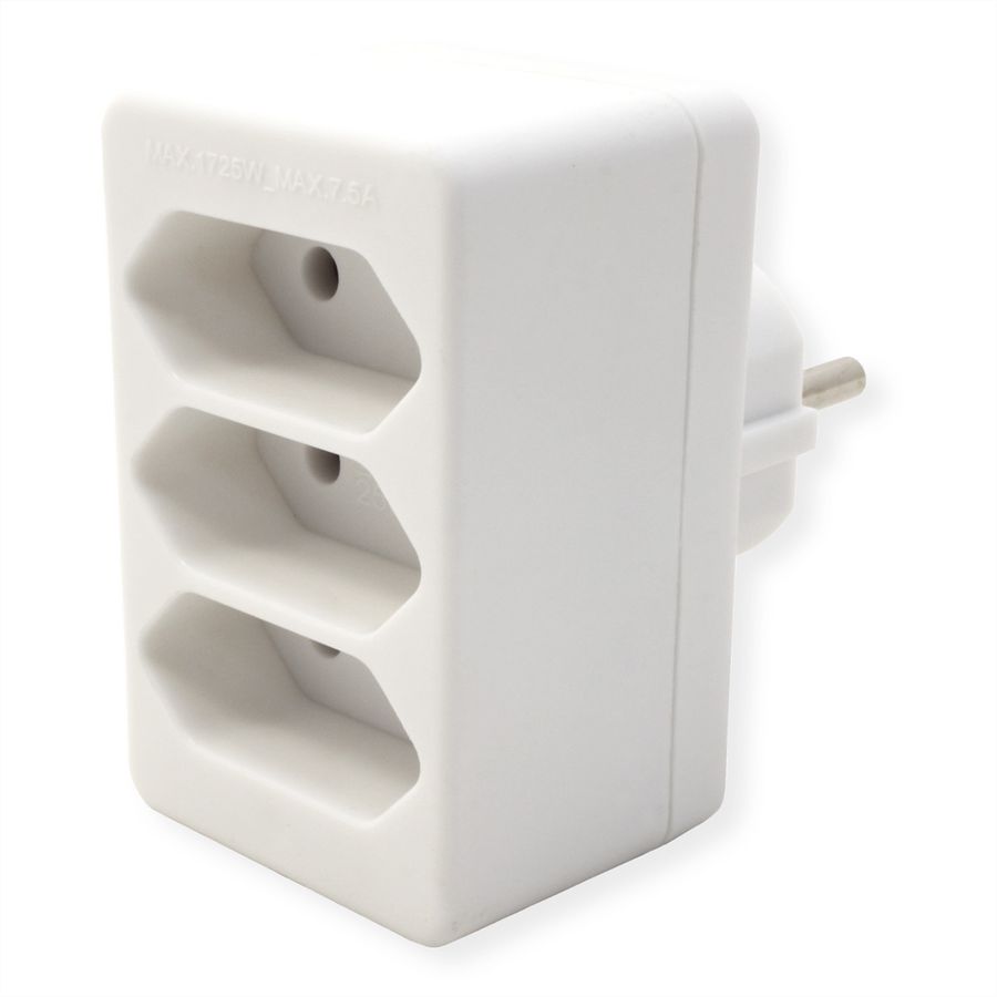 BACHMANN Multistecker 3xEuro, weiß 3x2,5A/230V