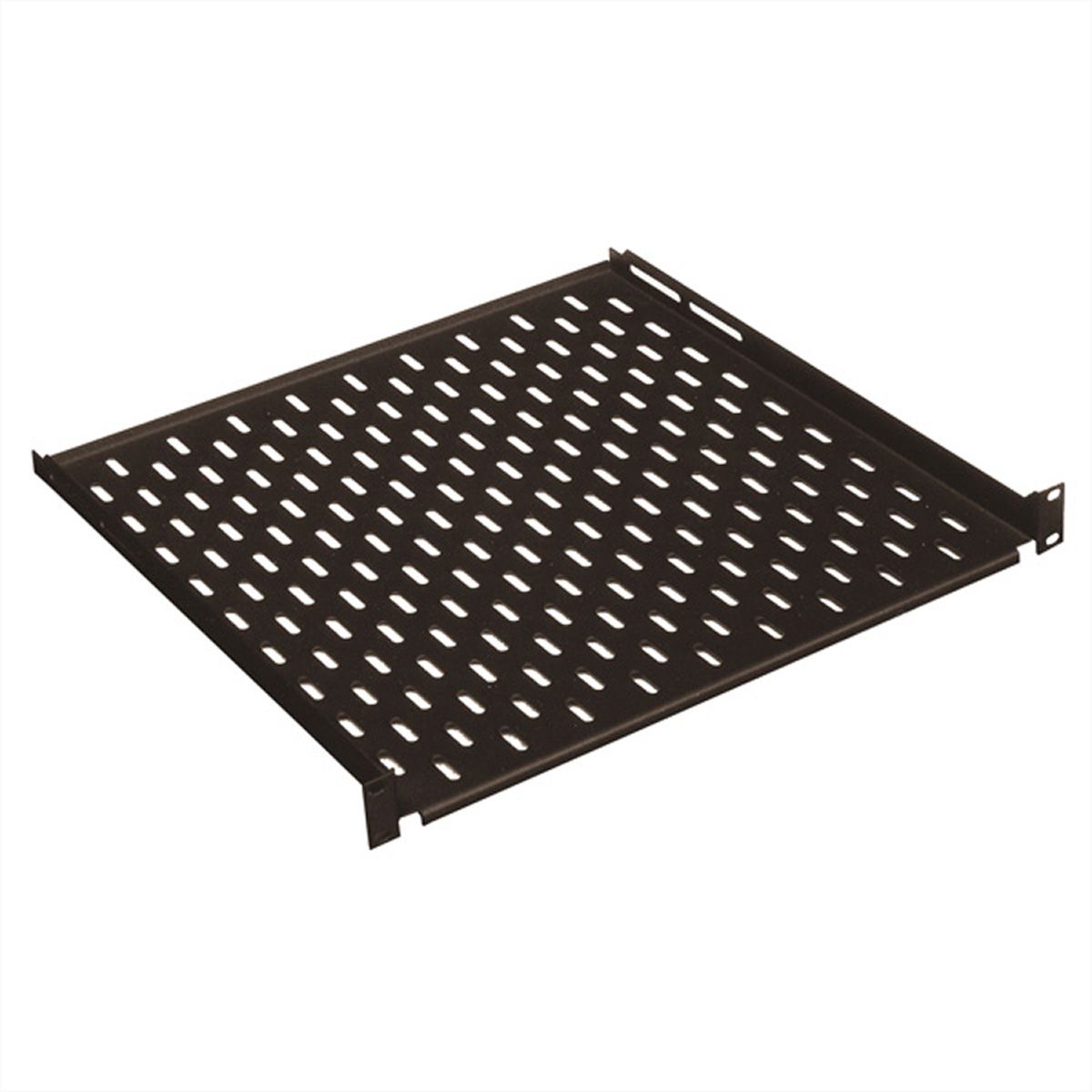 CONTEG 19"-Geräteträger schwarz 1 HE, 435 x 450 mm, max. 15kg