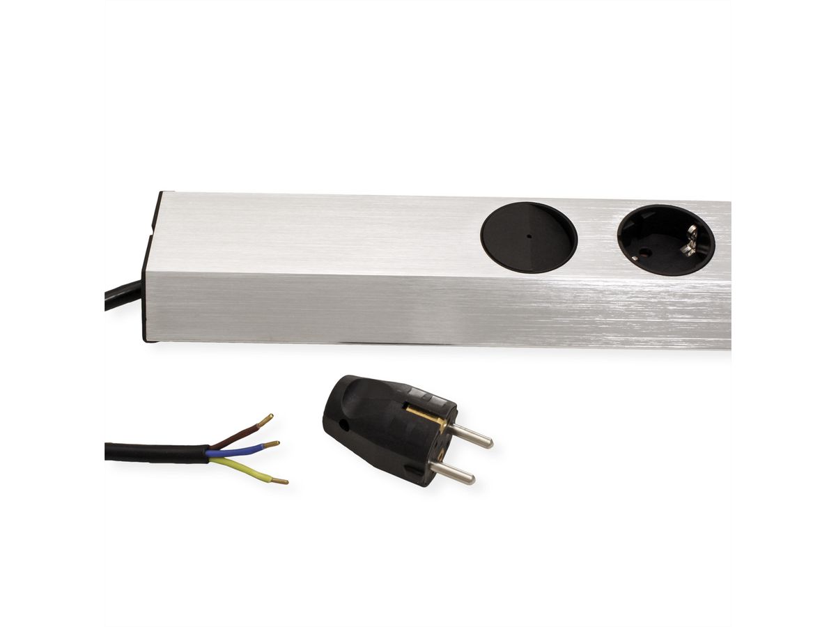 BACHMANN CASIA 4x Schutzkontakt, Schalter, Edelstahl - SECOMP  