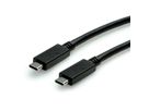 ROLINE GREEN USB 3.2 Gen 2 Kabel, Emark, C-C, ST/ST, 10Gbit/s, 100W, schwarz, 1 m