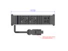 BACHMANN CONI 2x Schutzkontakt 1xUSB A/C 22W, schwarz