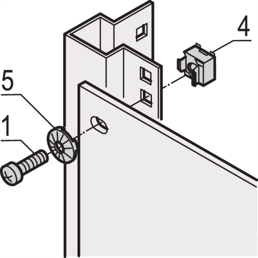SCHROFF Montagematerial für 19"-Komponenten, M6, 50fach