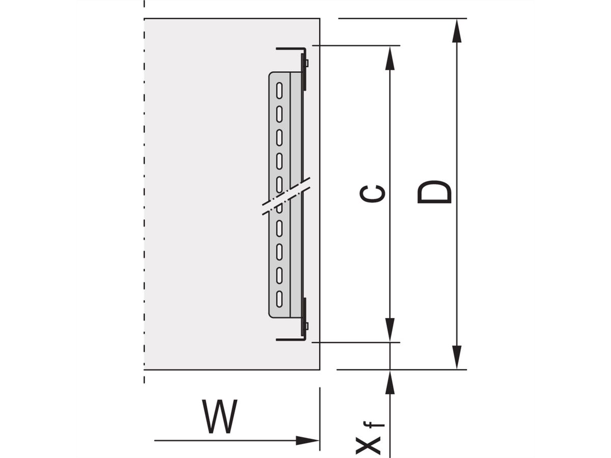 SCHROFF Gleitschiene 25 kg - GLEITSCHIENEN SATZ 600T 10ST