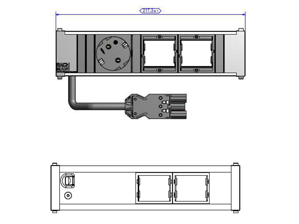 BACHMANN CONI 1x Schutzkontakt 2x ABD