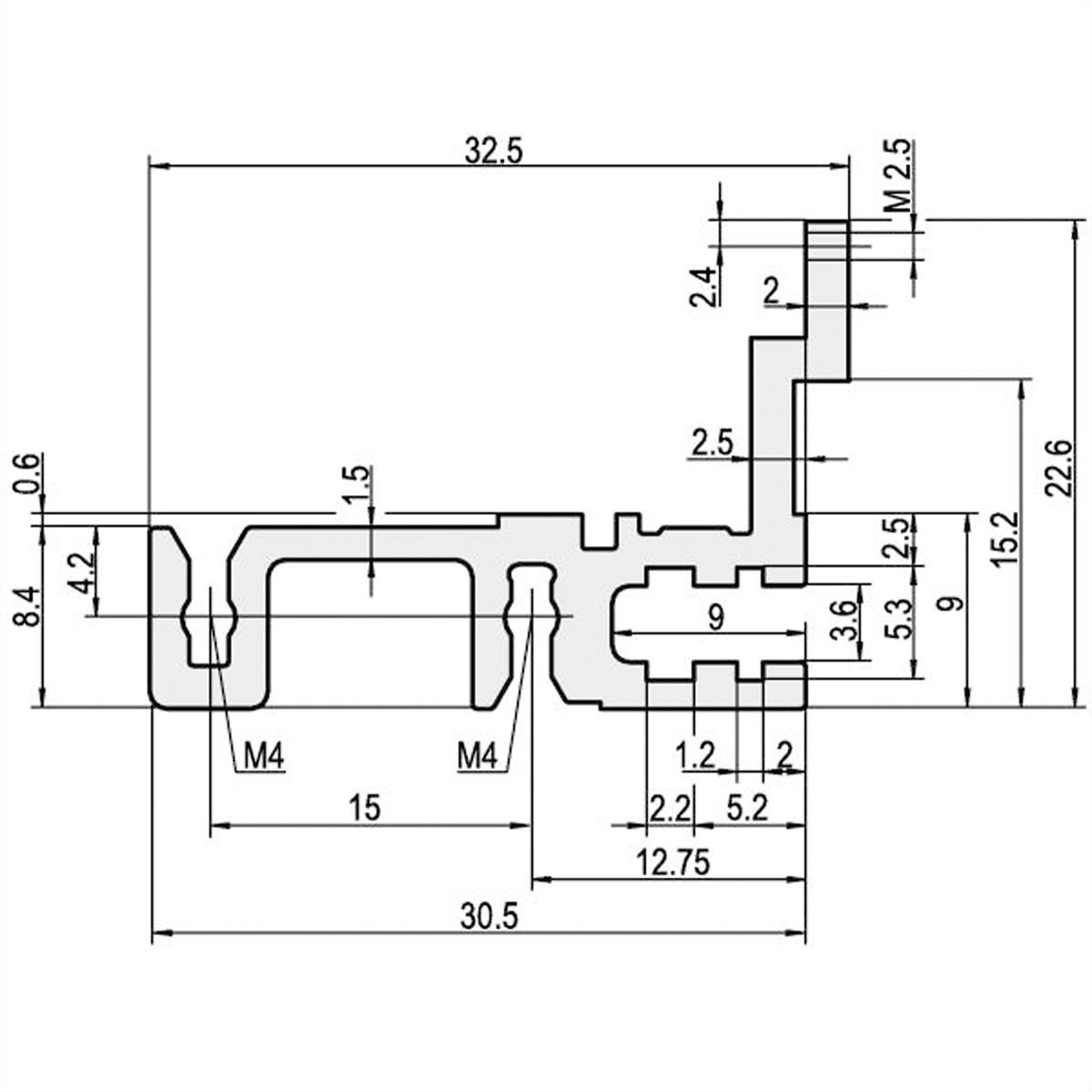 SCHROFF Typ H-MZ stabil, mit Z-Schiene - MODULSCH. HINTEN 20TE H 