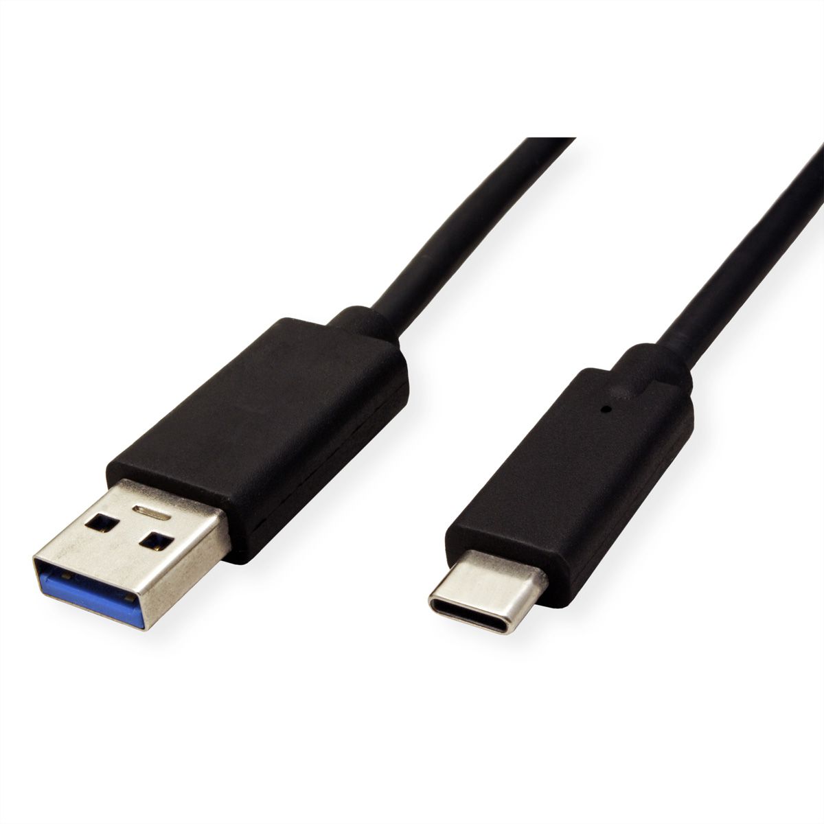 ROLINE GREEN USB 3.2 Gen 1 Kabel, A-C, ST/ST, schwarz, 1 m 