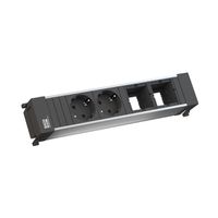 BACHMANN POWER FRAME Medium 2x Schutzkontakt 2x ABD