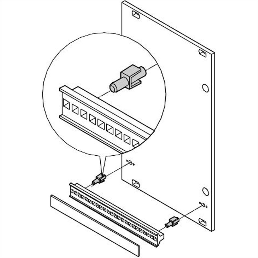 SCHROFF Fixierclip für Kunststoffgriff in Trapezform - NTS FIXIERCLIPS 100STK
