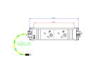 BACHMANN STEP BASE 2xUK 45° GST18 inkl. Erdung
