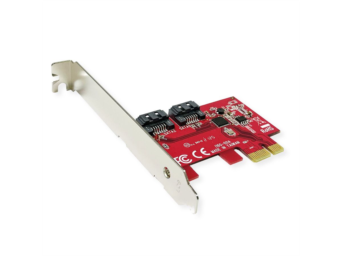 ROLINE PCIe x1 SATA III 6Gbps AHCI 2Port Low Profile Host Adapter