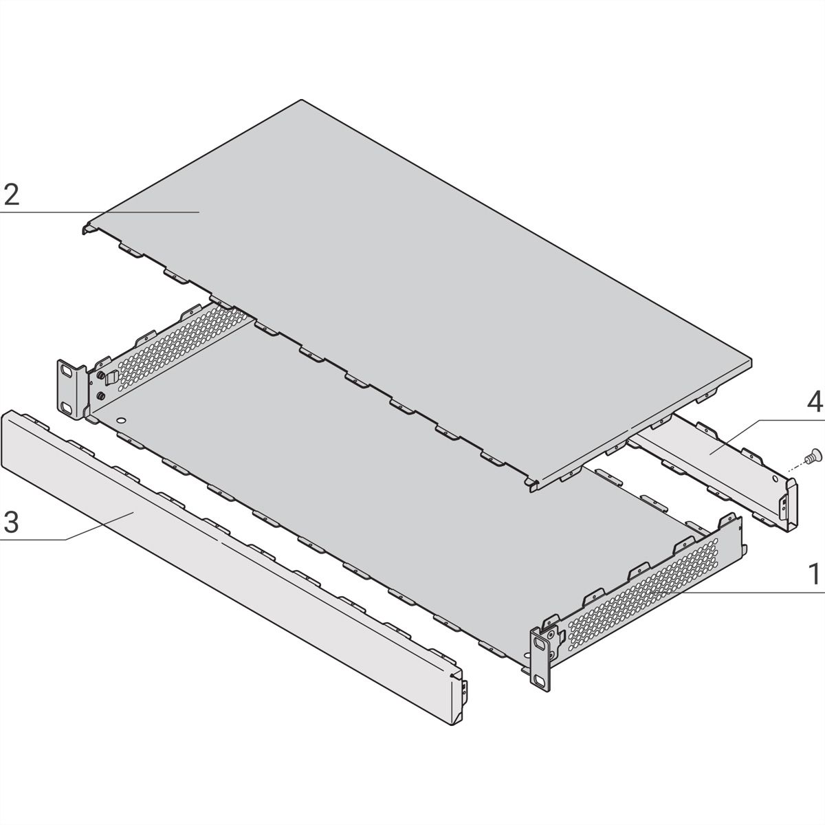 SCHROFF INTERSCALE M 1HE 19" 310T P, Modulares Tischgehäuse