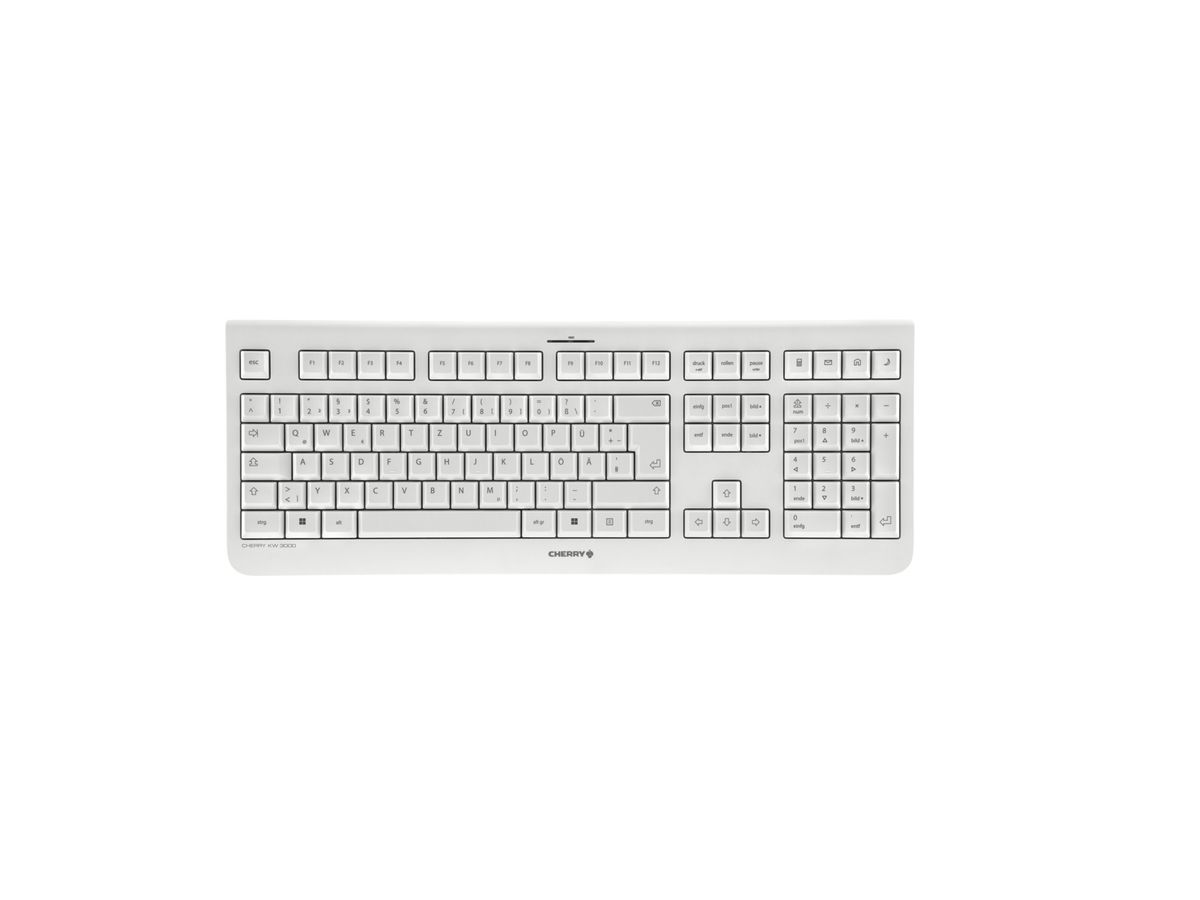 CHERRY KW 3000 Tastatur Universal RF Wireless QWERTZ Deutsch Weiß