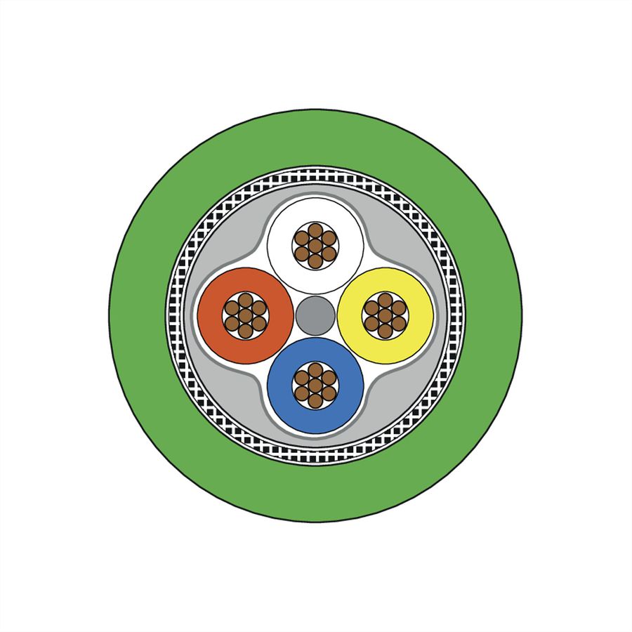 METZ CONNECT Verbindungsleitung M12 ST-M12 ST, 4-polig D-kodiert, 1 m