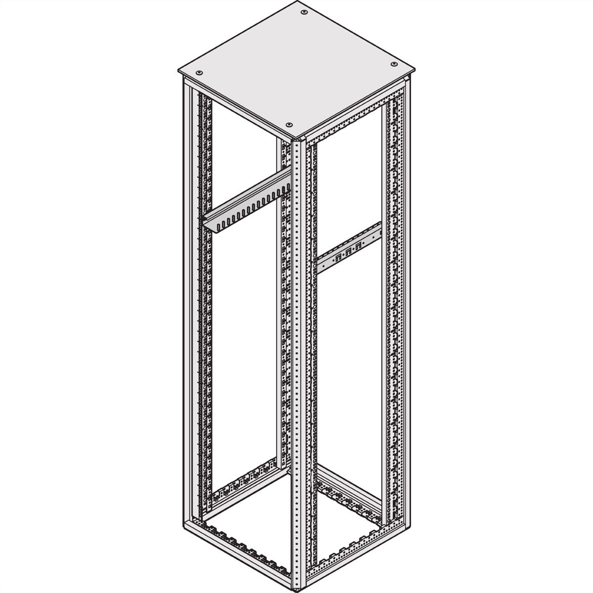 SCHROFF Gleitschiene 25 kg - GLEITSCHIENEN STD 600T 10STK