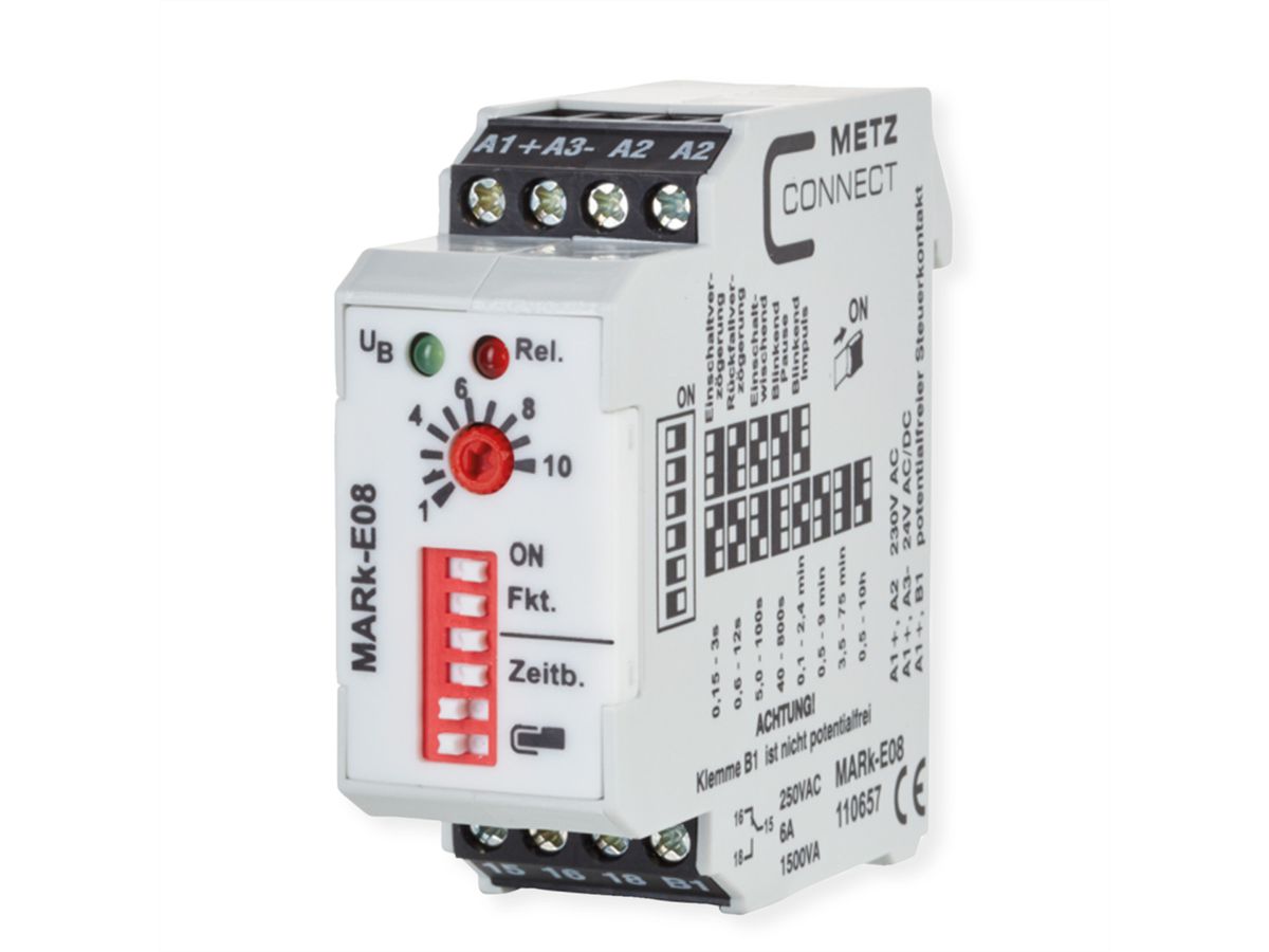 METZ CONNECT MARk-E08 230 V AC, 24 V AC/DC Zeitrelais