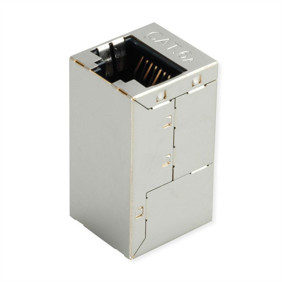 ROLINE RJ-45 Kupplung geschirmt, Cat.6A (Class EA), silberfarben