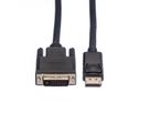 ROLINE DisplayPort Kabel DP ST - DVI ST, LSOH, schwarz, 2 m