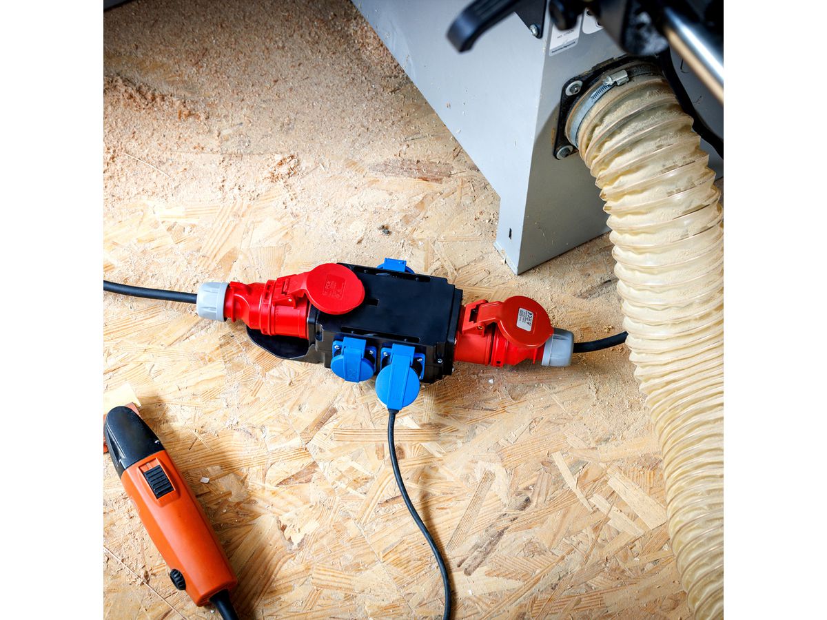 BACHMANN CEE-Adapter 16A 400V, 1x16A 5p400V 1Schutzkontakt