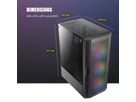 ANTEC AX20 PC Gehäuse Midi Tower Gaming Black ATX, schwarz