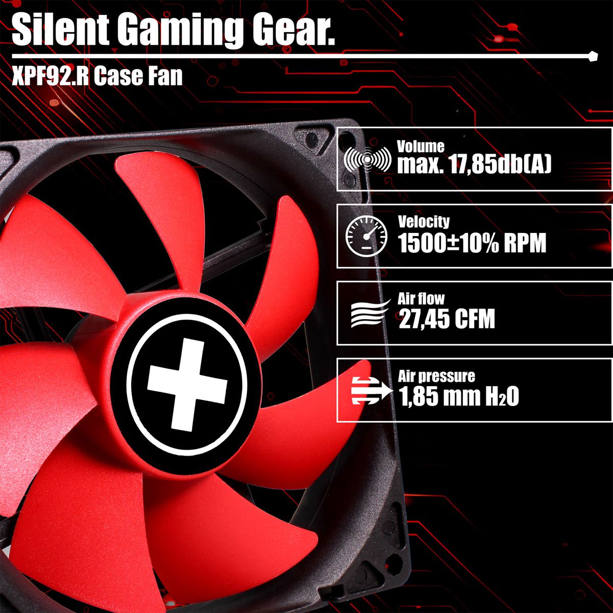 Xilence XPF92.R 92mm Performance Gehäuselüfter, 3PIN