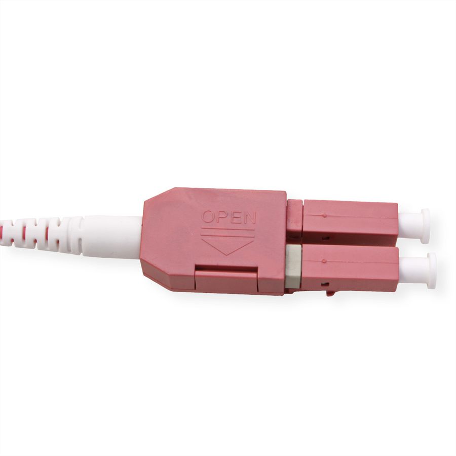 ROLINE LWL-Kabel duplex 50/125µm OM4, LC/LC, LSOH, UNIBOOT, violett, 1 m