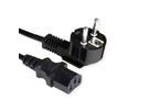 VALUE Netzkabel, gerade IEC-Buchse, schwarz, 3 m