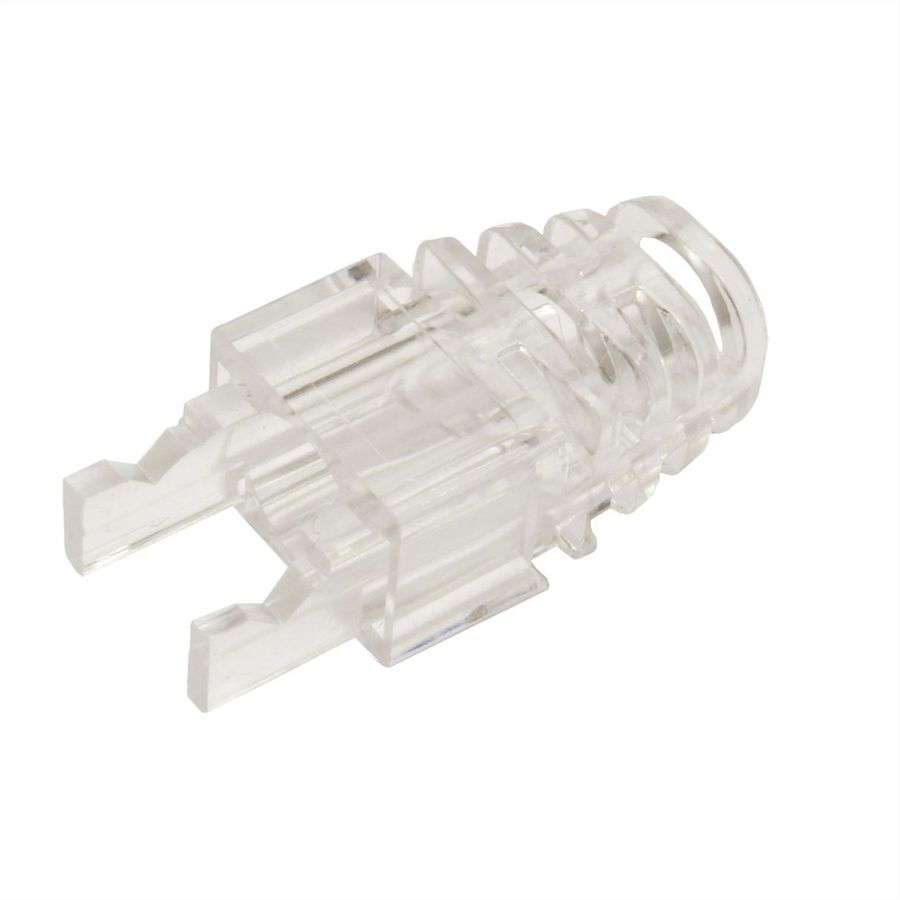 ROLINE Knickschutztülle für RJ-45, 10 Stück, für Easy Pass-Through Modularstecker, transparent