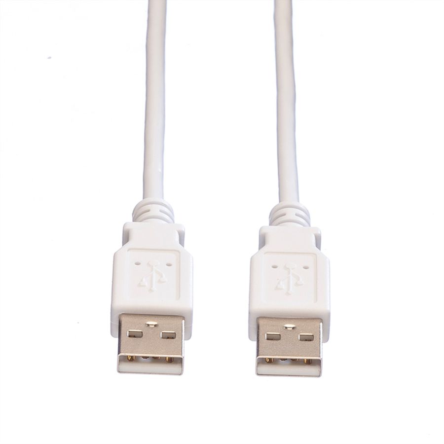 VALUE USB 2.0 Kabel, Typ A-A, weiß, 1,8 m