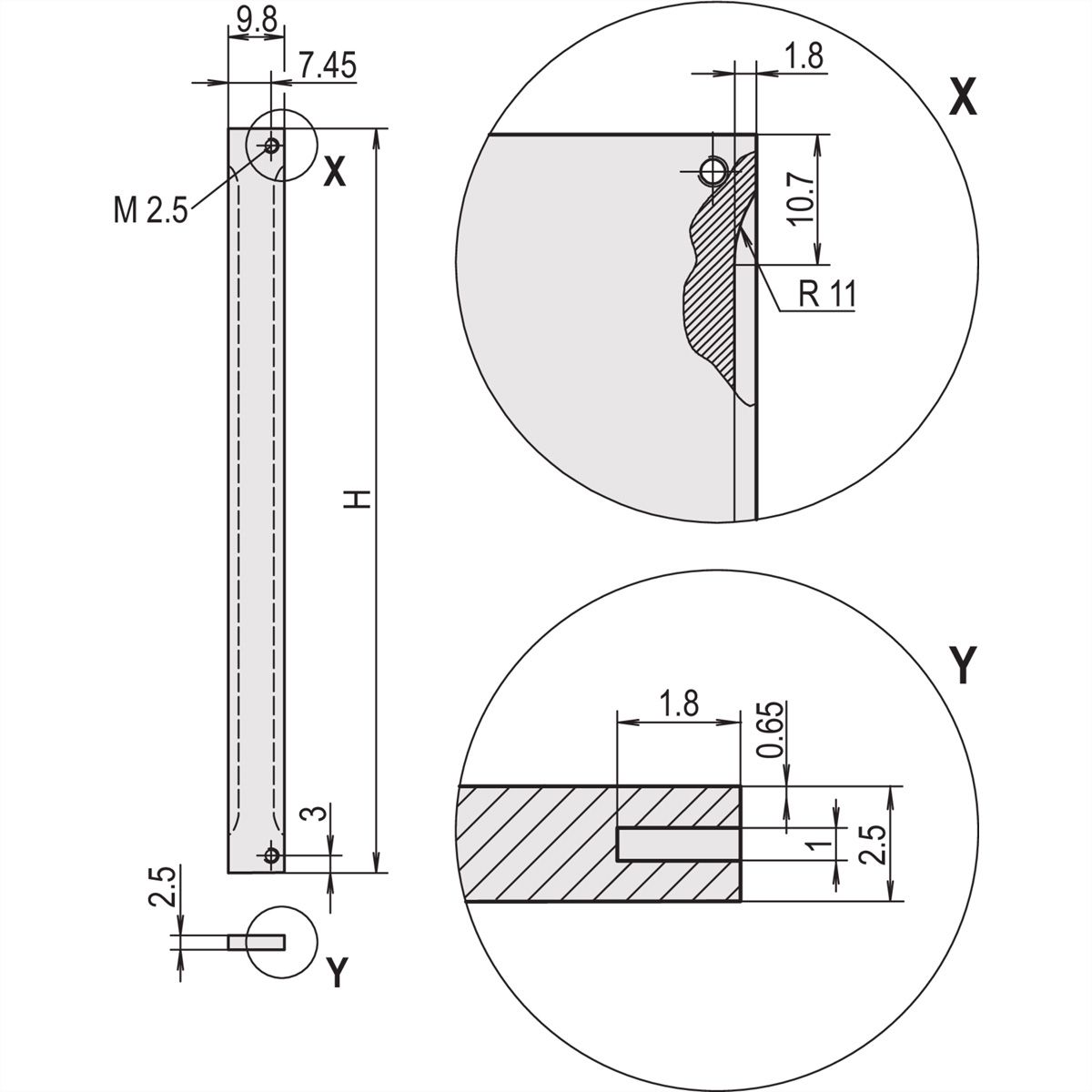 SCHROFF Frontplatten schirmbar - FRONTPLATTE EMC 6HE 2TE