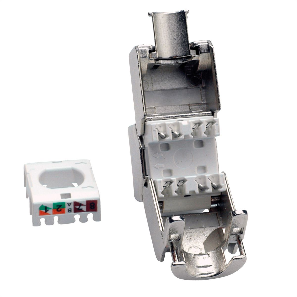 VALUE Cat.6A (Class EA) Keystone, RJ-45, geschirmt, werkzeuglos