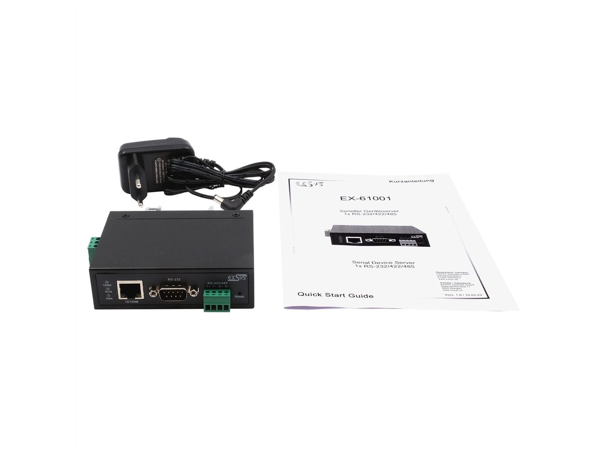 EX-61001 Ethernet zu 1 x Seriell RS-232/422/485