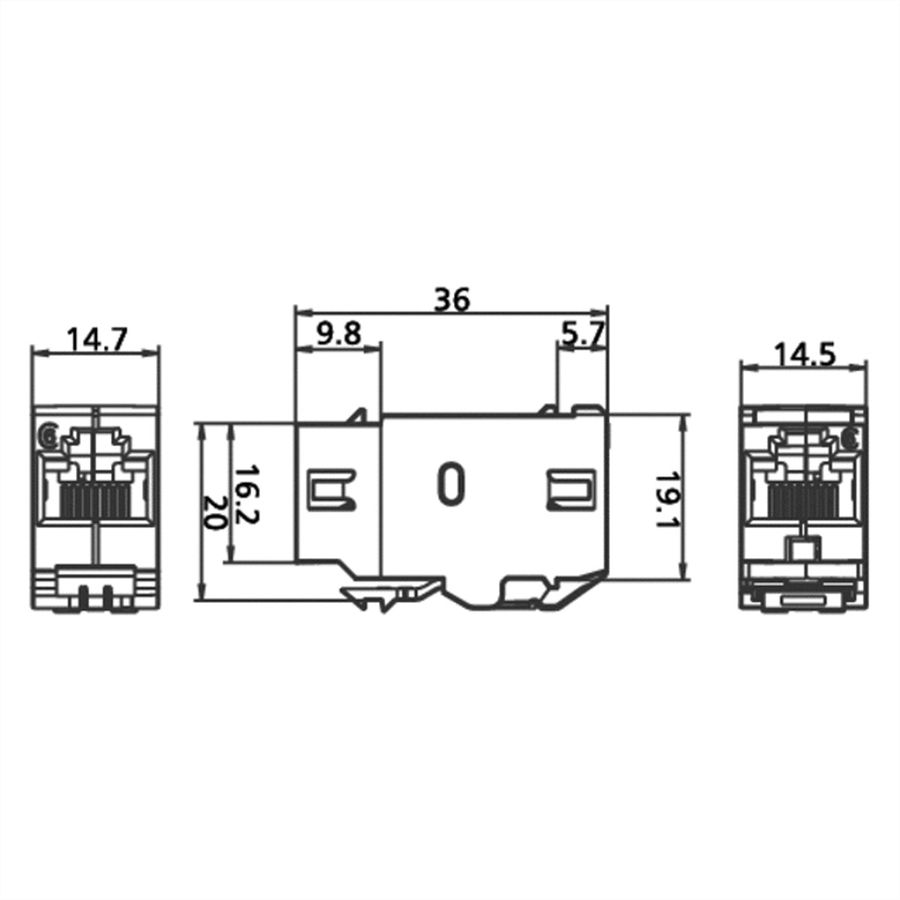 METZ CONNECT E-DAT Kupplung Modul/Keystone Cat.6 (Class E)
