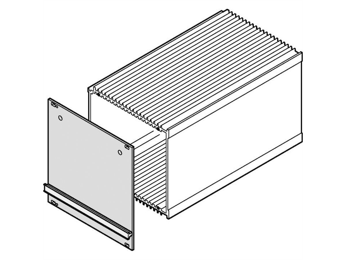 SCHROFF Frontplatte mit Griff - FRONTPLATTE M.GRIFF 3HE 7TE