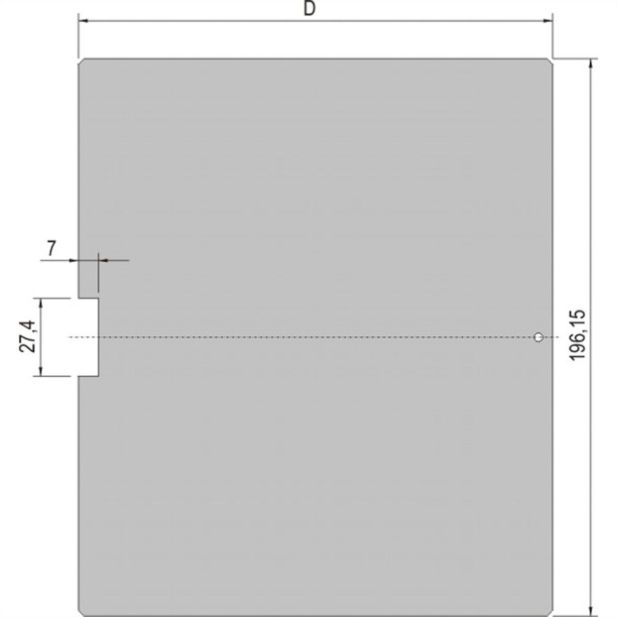 SCHROFF Seitenwand für Kassetten, 6 HE - KAS SEITENBLECH 6HE 167T