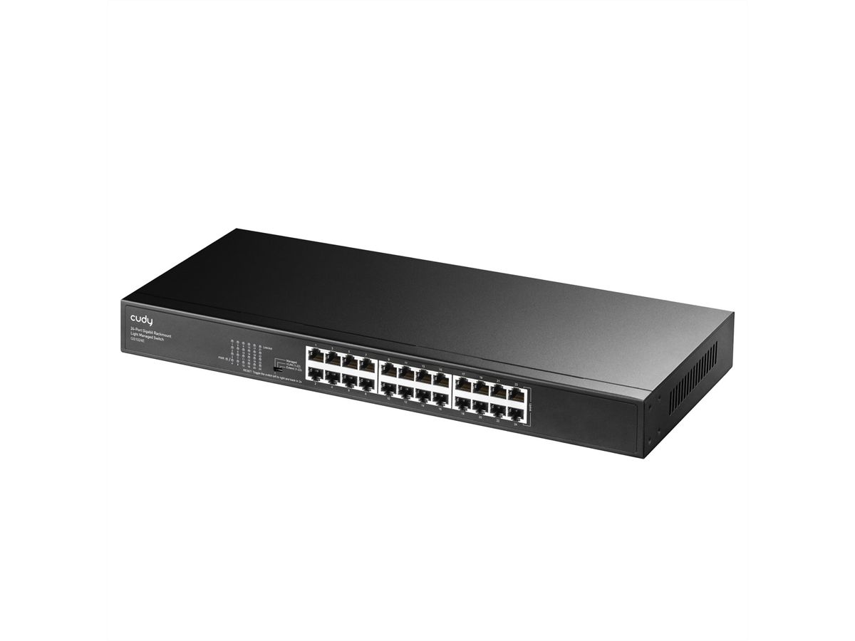 CUDY GS1024E 24-Port Gigabit Switch Light Managed Rackmount