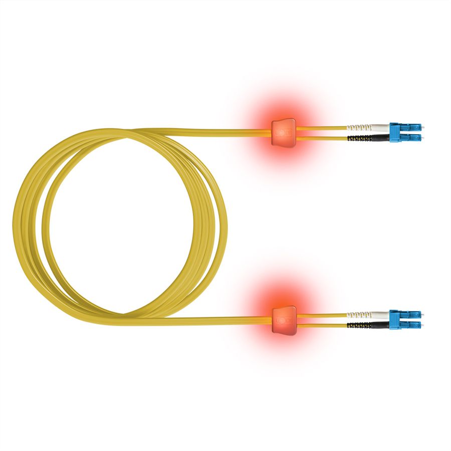 EasyLan LWL-LED-Patchkabel duplex 9/125µm OS2, LC/LC, gelb, 2 m