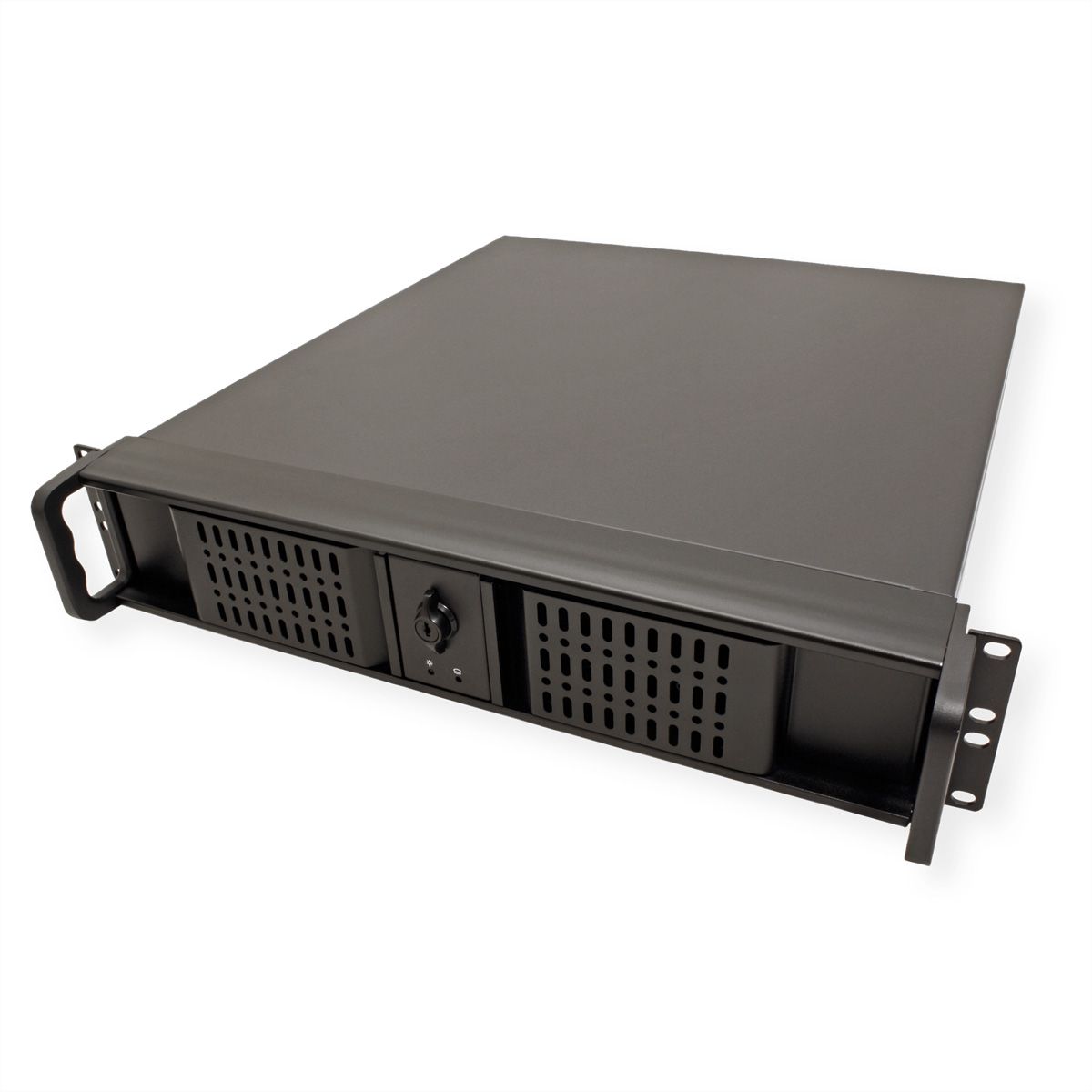 19" Servergehäuse 2U-2098-SK, 2HE, kurz, schwarz