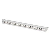 METZ CONNECT Keystone 19-Zoll Modulträger 1HE, 24 Port grau unbestückt, geschirmt