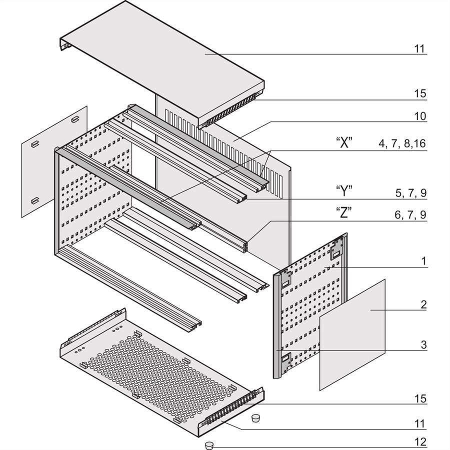 SCHROFF ratiopacPRO Komplettgehäuse - RATIOPAC PRO 6HE 84TE 375T