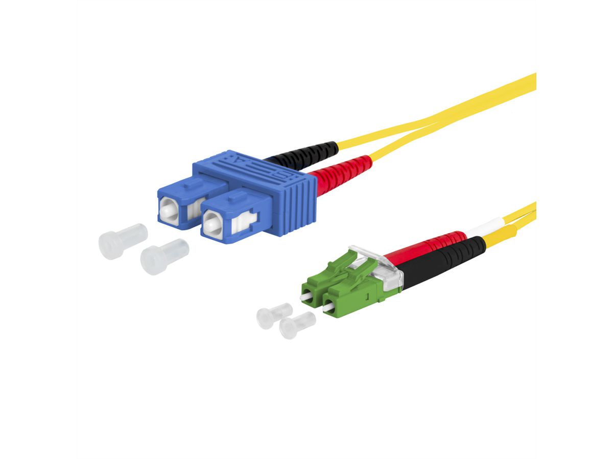 METZ CONNECT OpDAT Patchkabel, SC-D/LC-D APC OS2, 2 m