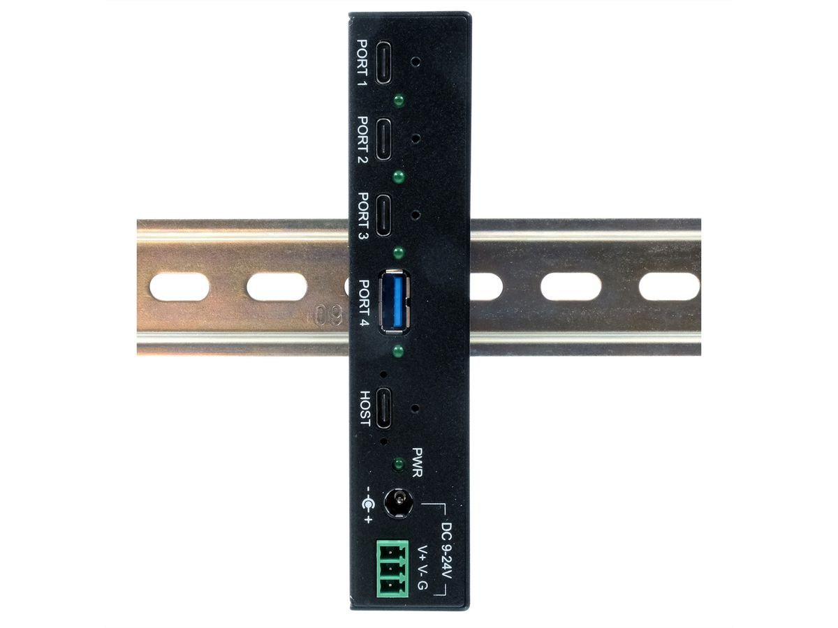 EX-12293HMS 4 Port USB 3.2 Metall HUB 3x C- und 1x A-Anschlüsse