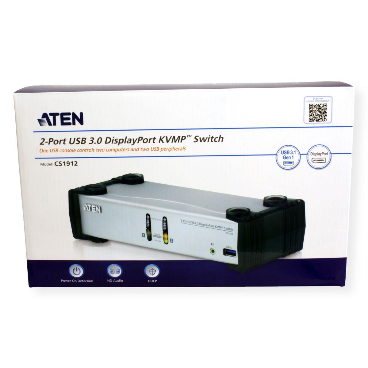 ATEN CS1912 DisplayPort KVM Switch 2-Port