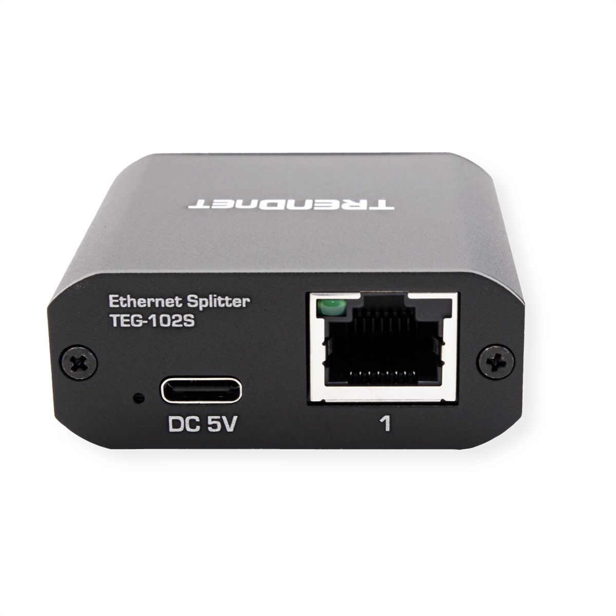 TRENDnet TEG-102S 2-Port-Gigabit-Splitter, mit USB-C-Stromversorgung