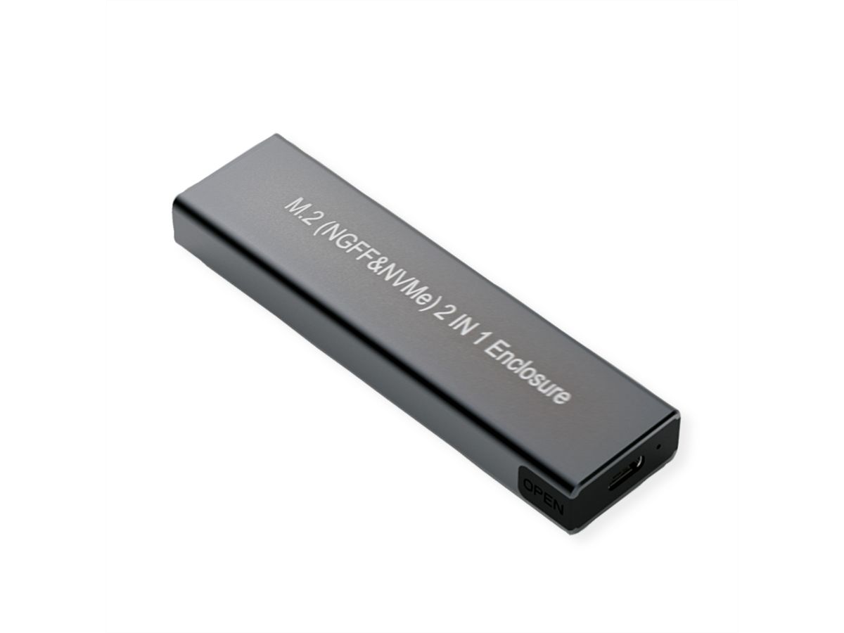 VALUE Externes SSD-Gehäuse, M.2, NVMe zu USB 3.2 Gen 2 Typ C