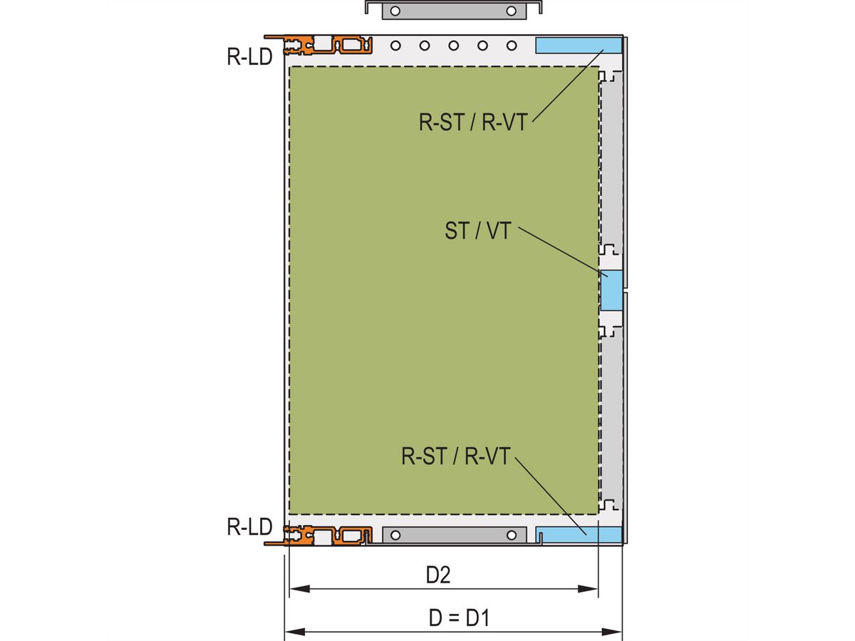 SCHROFF SEITENWD.R 6HE 355T (2ST)