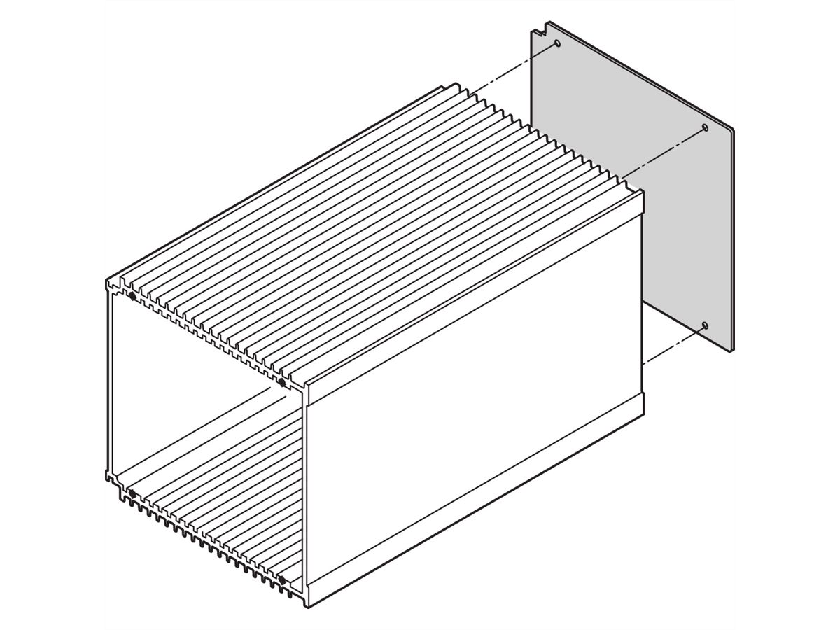 SCHROFF Rückwand - RUECKWAND HF-KASSETTE 14TE