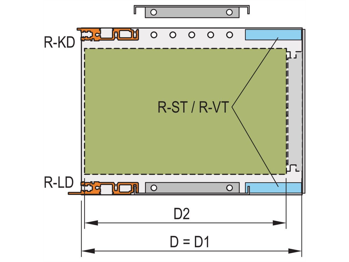 SCHROFF SEITENWD.R 3HE 355T (2ST)