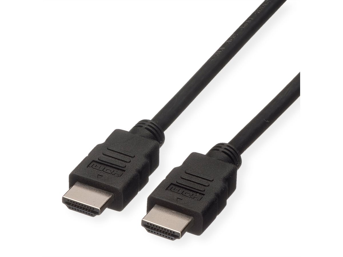 ROLINE HDMI High Speed Kabel mit Ethernet, LSOH, schwarz, 7,5 m