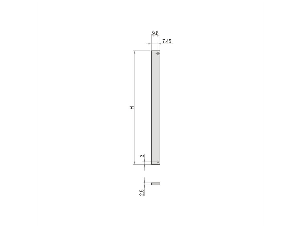 SCHROFF Frontplatten ungeschirmt - TEILFRONTPL.2HE 84TE VORELOX